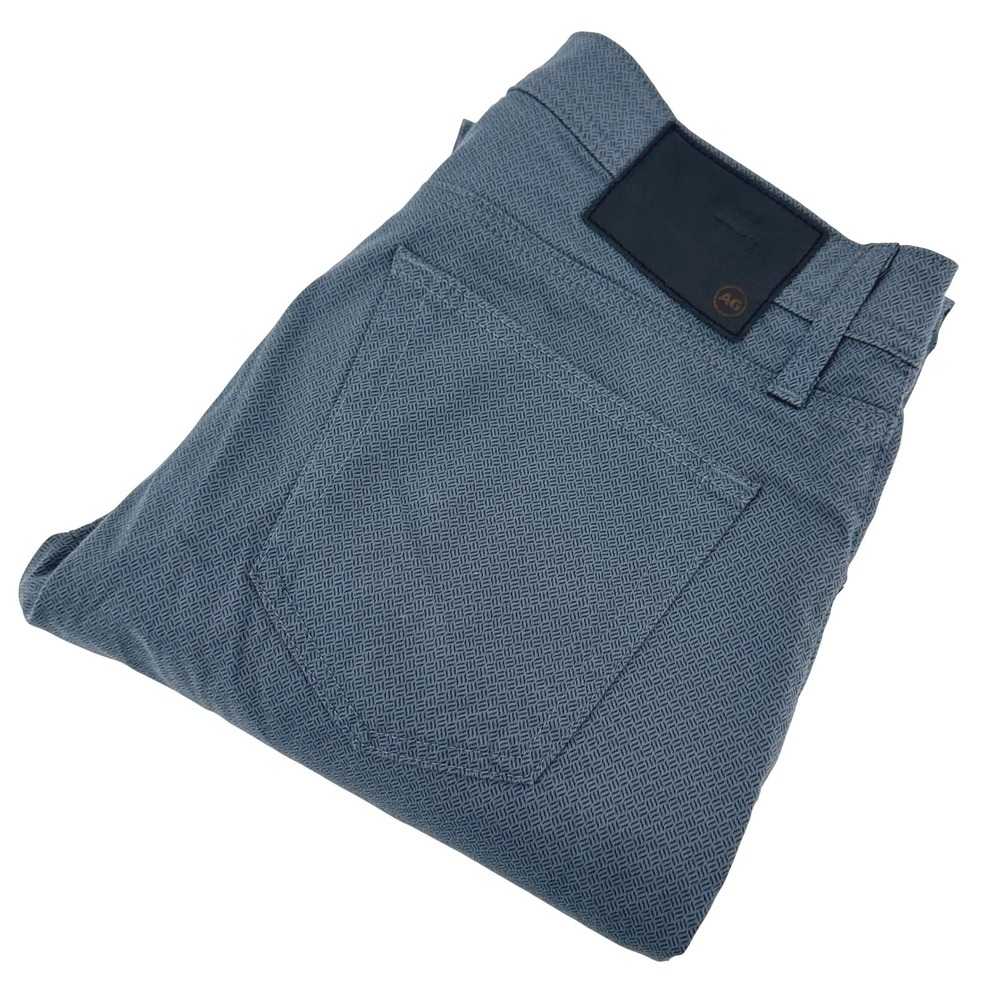 AG Adriano Goldschmied Pants The Tellis Men 31x34 Blue Grey Geometric Slim Fit